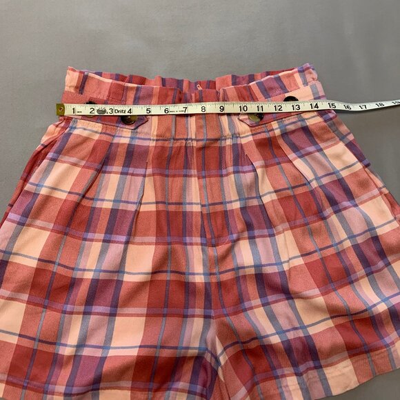 A.N.A. Shorts. Checkered. Pink. Women. Elastic Waist. Size 8. - Picture 4 of 6